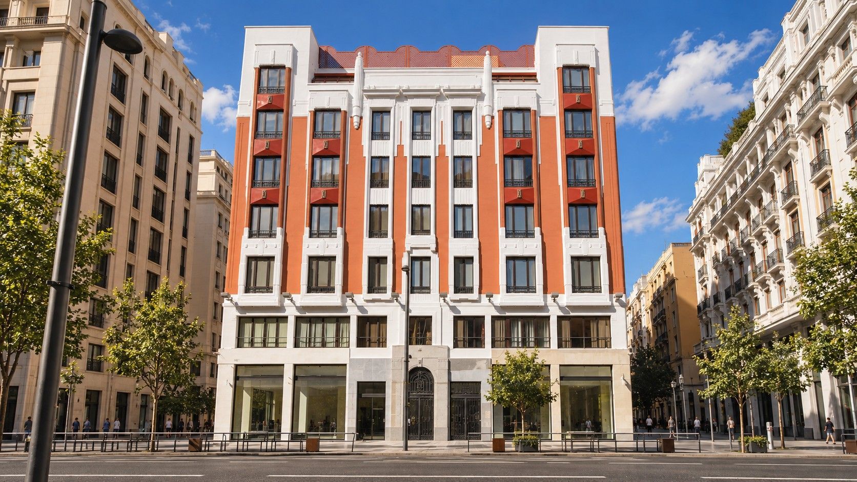 Ilustración del edificio de Gran Vía 52 en Madrid, sede de la sección de lo mercantil donde se tramitan los expedientes de segunda oportunidad