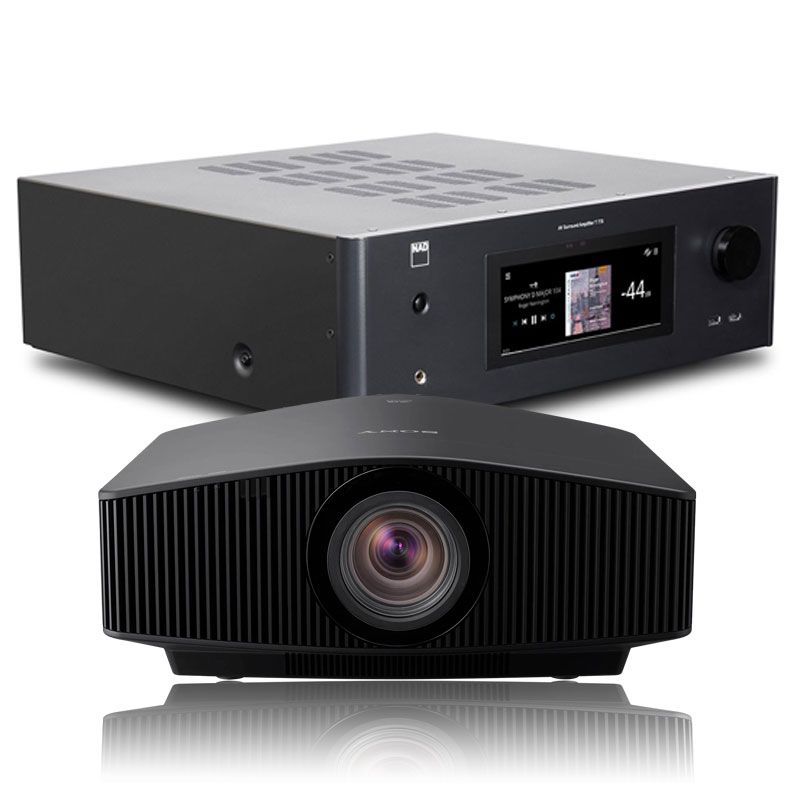 Amplificateur de marque Sony avec un ampli de home cinéma de marque Nad
