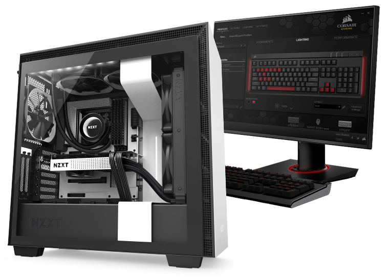 PC NZXT et écran