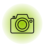Picto appareil photo pour montrer les prestations de l'entreprise en images
