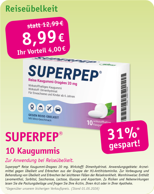 Werbung für Bepanthen Wundheilungssalbe; weiße Tube mit blauem Text, 38 % Rabatt.