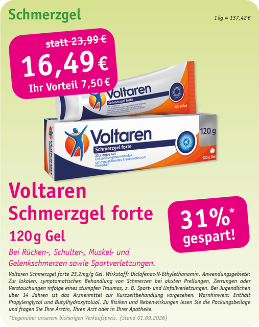 Werbeanzeige für Lorano Allergiespray gegen Heuschnupfen, grün-gelb mit Preis- und Rabattangaben
