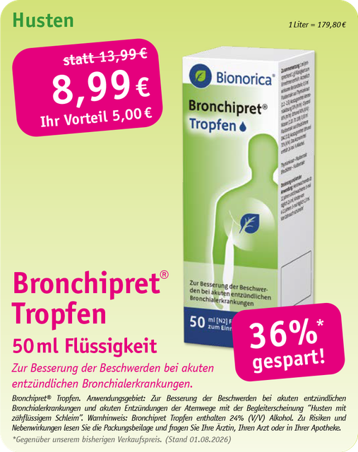 Voltaren Schmerzgel-Werbeangebot mit Tube und Schachtel auf lindgrünem Hintergrund, 13,29 € und 34 % Ersparnis.