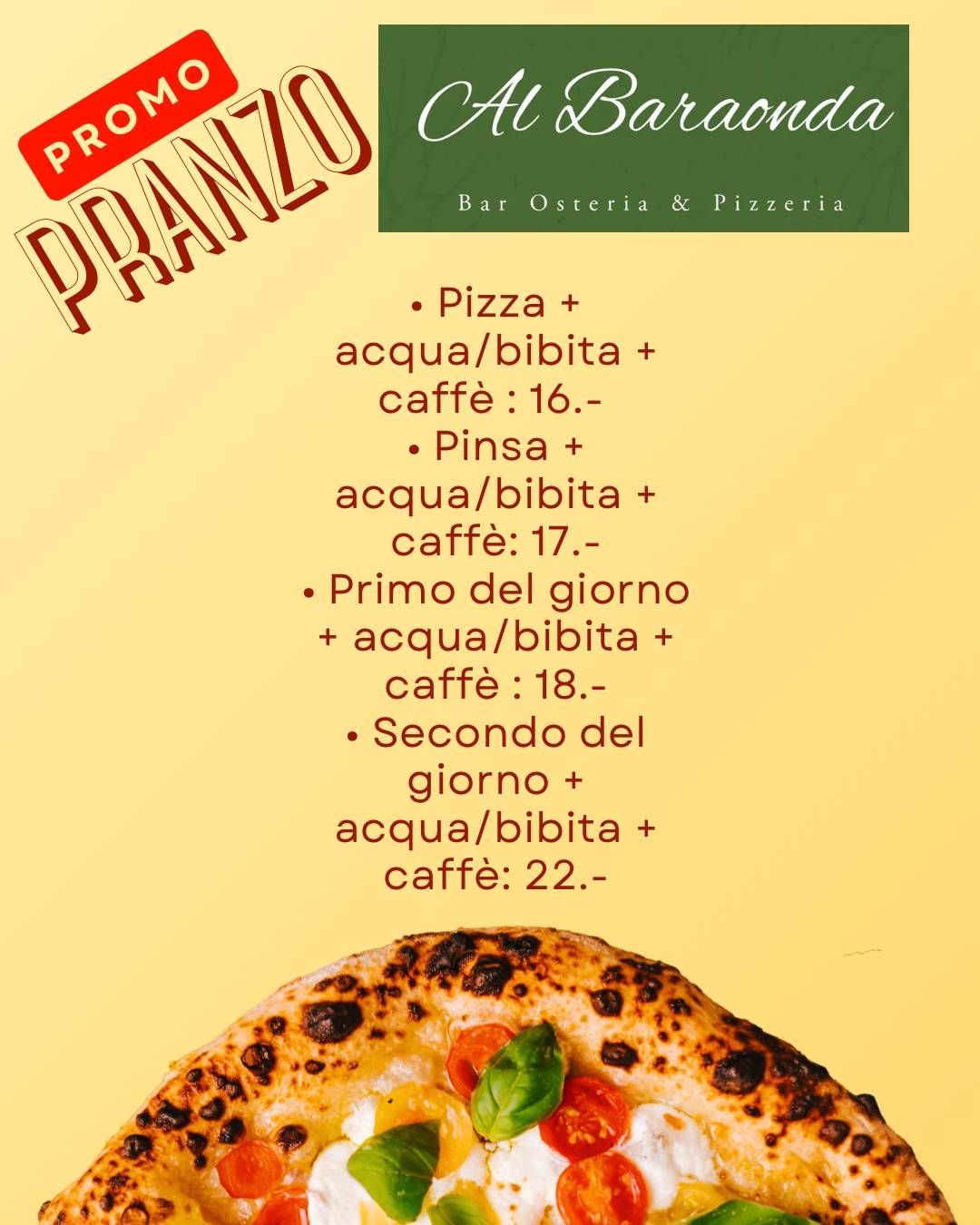 Bar con menù pranzo- Albaraonda