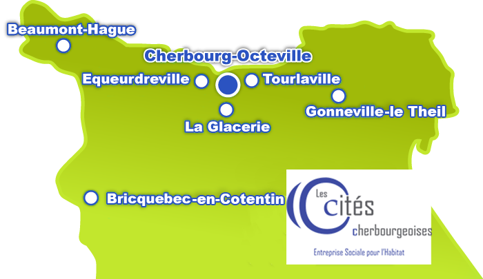 Carte des villes gérées par l'entreprises