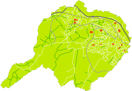Carte d'Equeurdreville stylisée