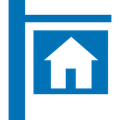 Panneau avec une maison