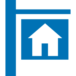 Panneau avec une maison