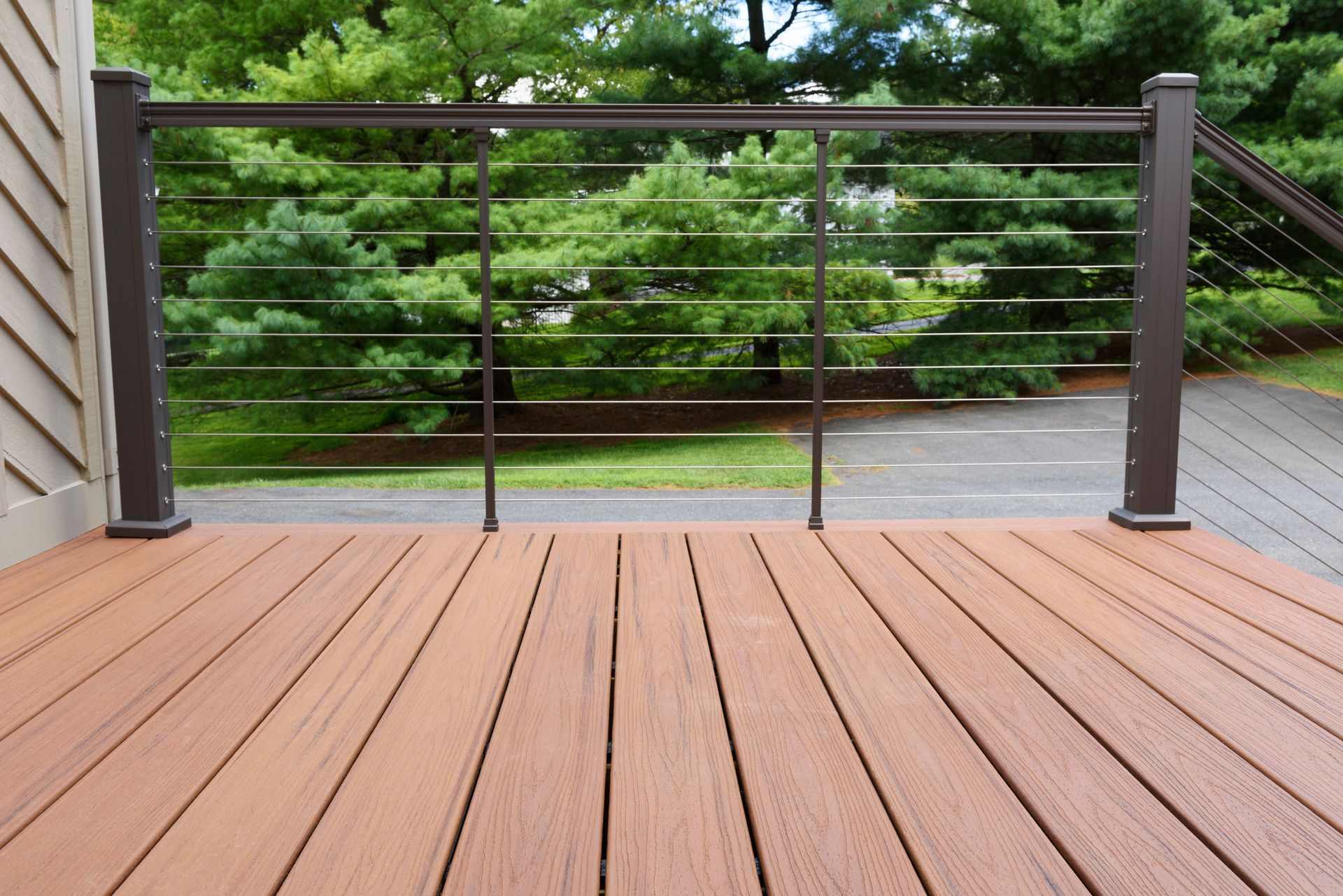 Garde-corps installé sur une terrasse