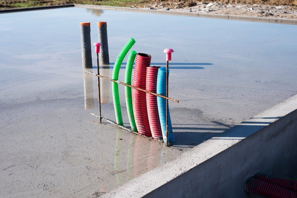 Dalle en béton fraîche