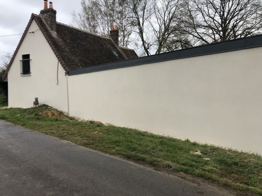 Façade d'une maison et son muret ravalés