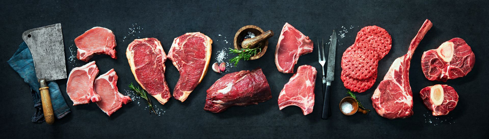 Diverses variétés de bœuf
