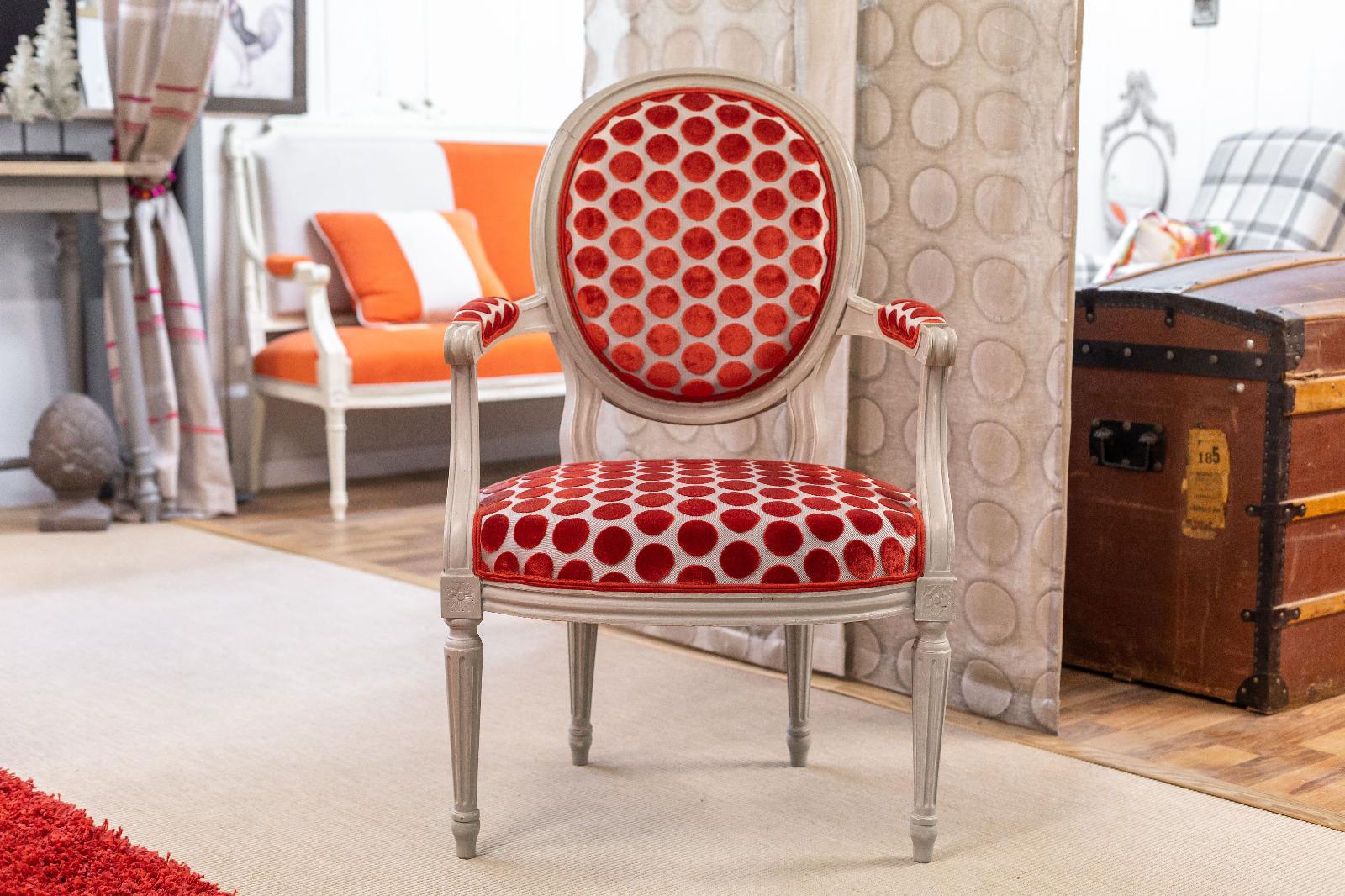 fauteuils Louis XVI tissu Casamance