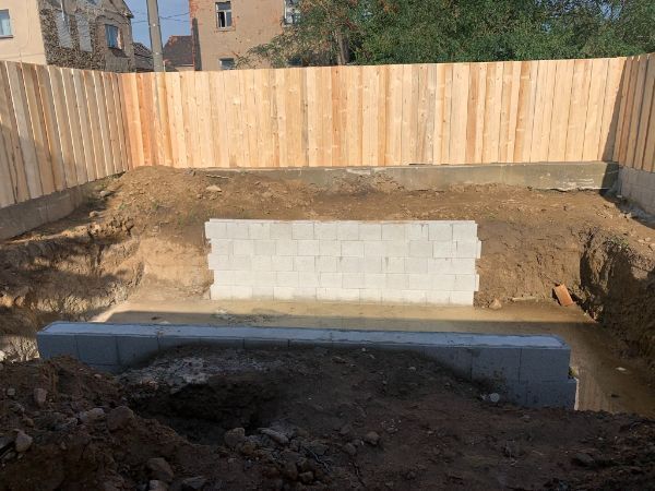 Loch für ein Fundament