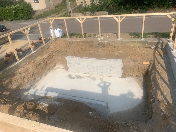 Loch für eine Fundament