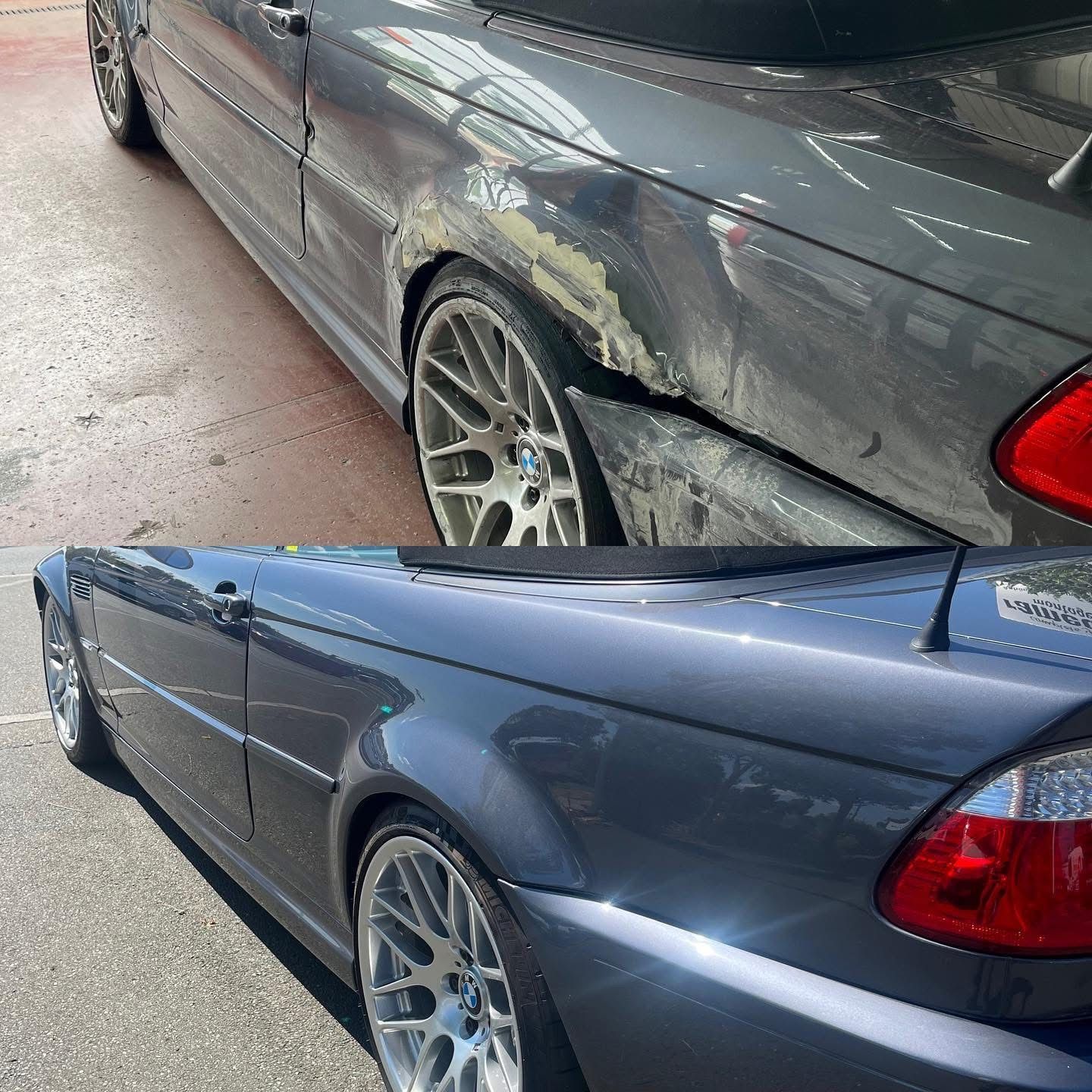 Beschädigte Fahrzeugseite mit Lackschäden – Autolackierer im Raum Fürth und Nürnberg