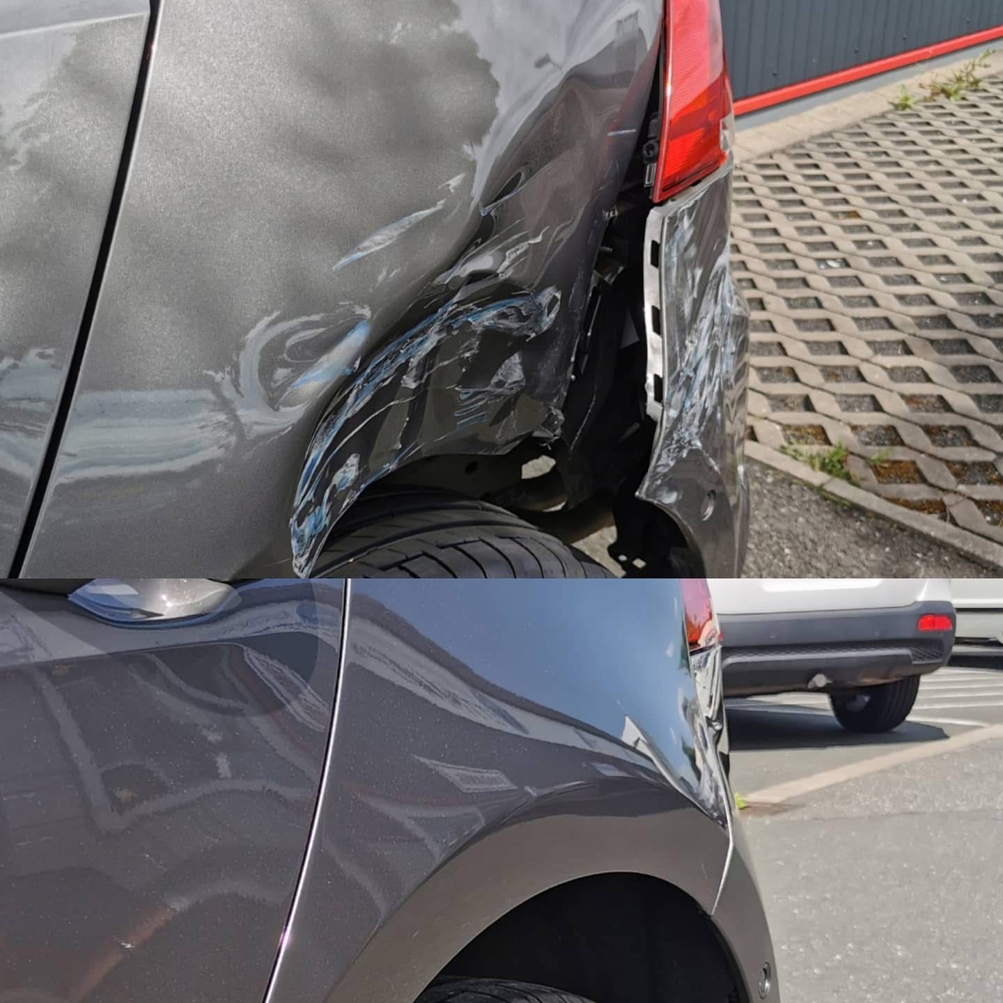 Seitlicher Unfallschaden mit Lackkratzern – Autolackierer für Fürth und Umgebung Nürnberg