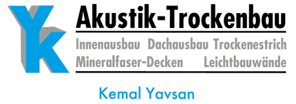 Ein blau-weißes Logo für Akustik-Trockenbau