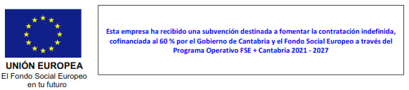 Bandera de la UE y rótulo con texto en español sobre una financiación o aviso informativo de la Unión Europea