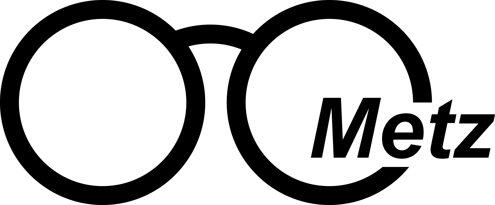 Auf weißem Hintergrund ist ein schwarz-weißes Logo von Metz abgebildet.