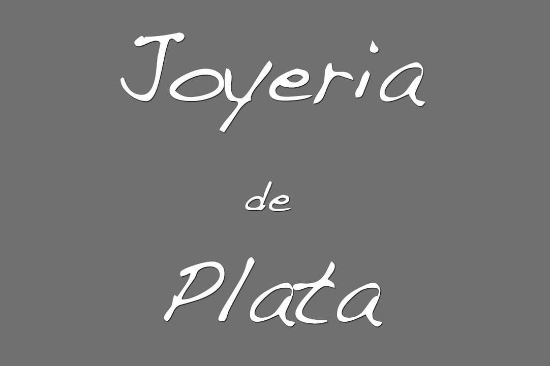 La palabra joyeria está escrita en blanco sobre un fondo gris.