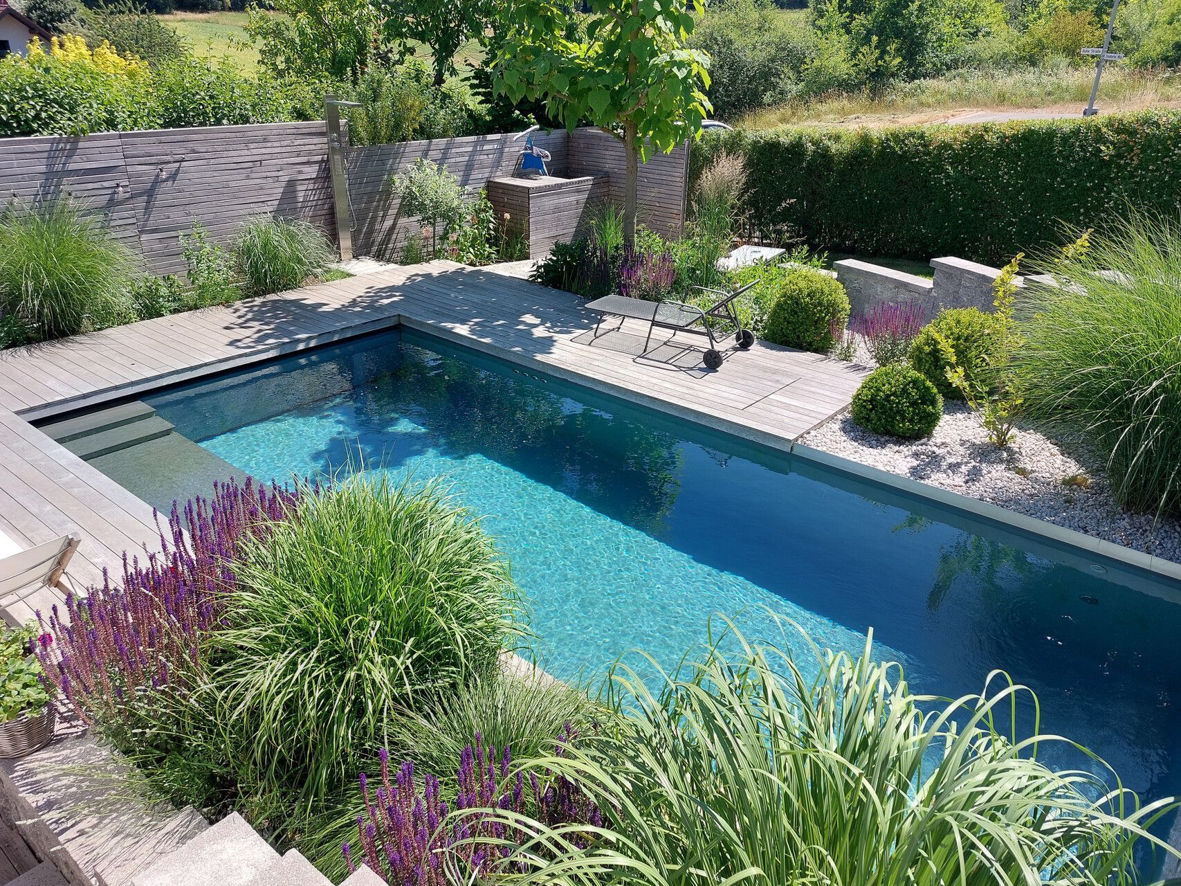 Beckmann & Püntener, biopool in giardino a Gordevio, progettazione, costruzione e manutenzione