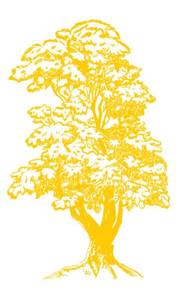 Stilisierter Baum im Logo von Beckmann & Püntener – Gartenbau und Landschaftsgestaltung