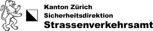 Ein schwarz-weisses Logo für das Strassenverkehrsamt des Kantons Zürich