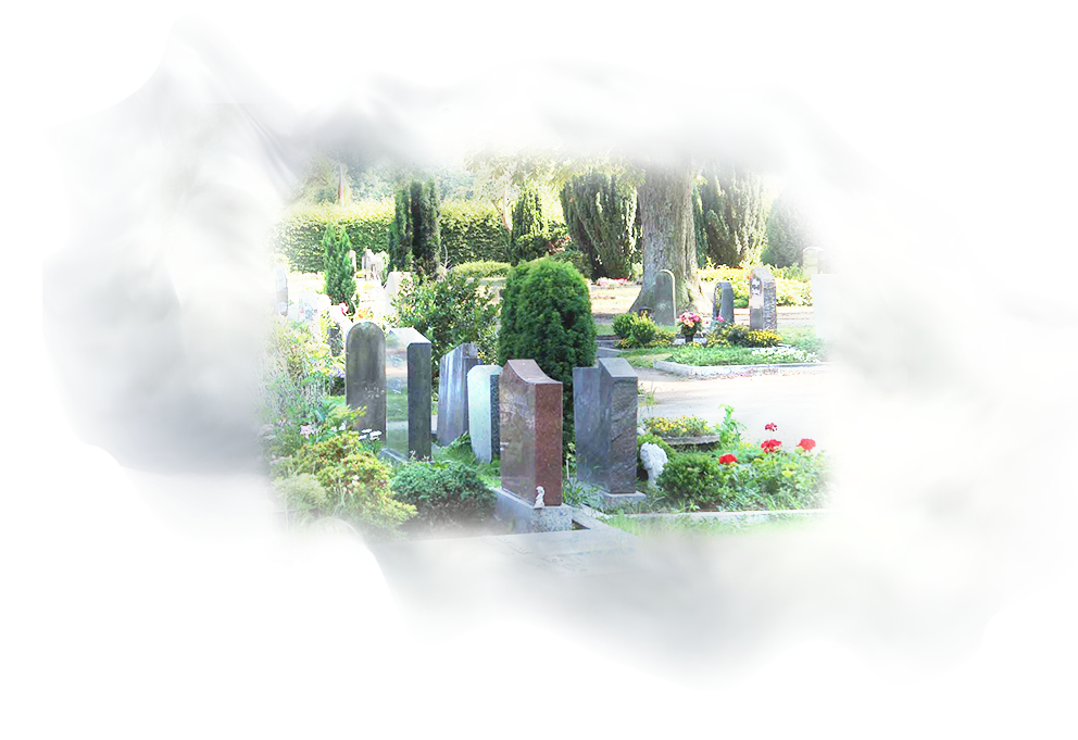 Un cimetière avec des rangées de monuments funéraires