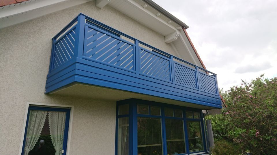 blauer Balkon