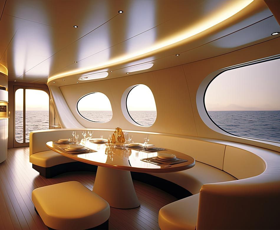 Rénovation intérieure d'un yacht de prestige