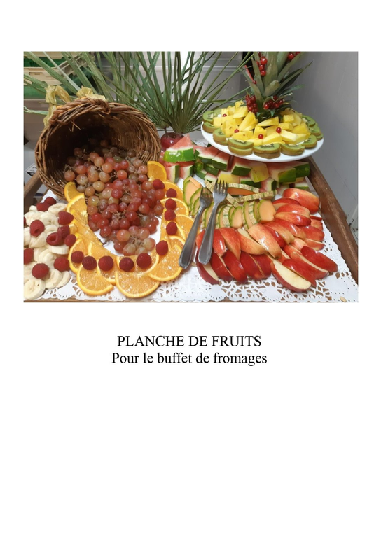 Planche de fruits pour buffet