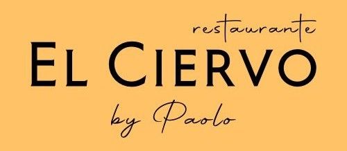 Logotipo del restaurante con la inscripci&oacute;n &ldquo;El Ciervo&rdquo; y &ldquo;by Paolo&rdquo; sobre un fondo color melocot&oacute;n.