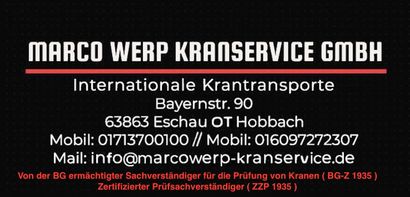 Marco Werp Kranservice GmbH Lastwagen für den Krantransport