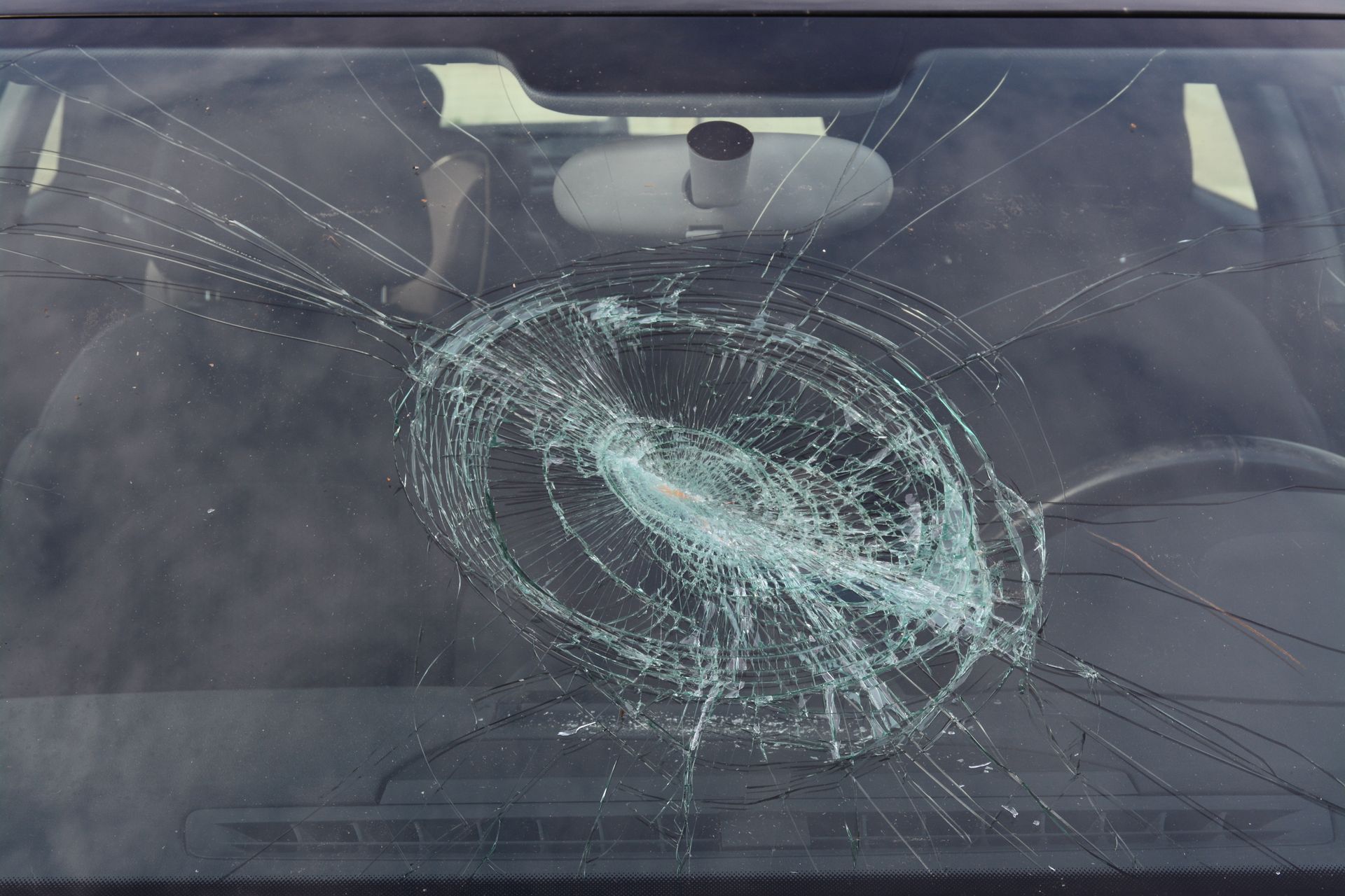 Impact sur un pare-brise