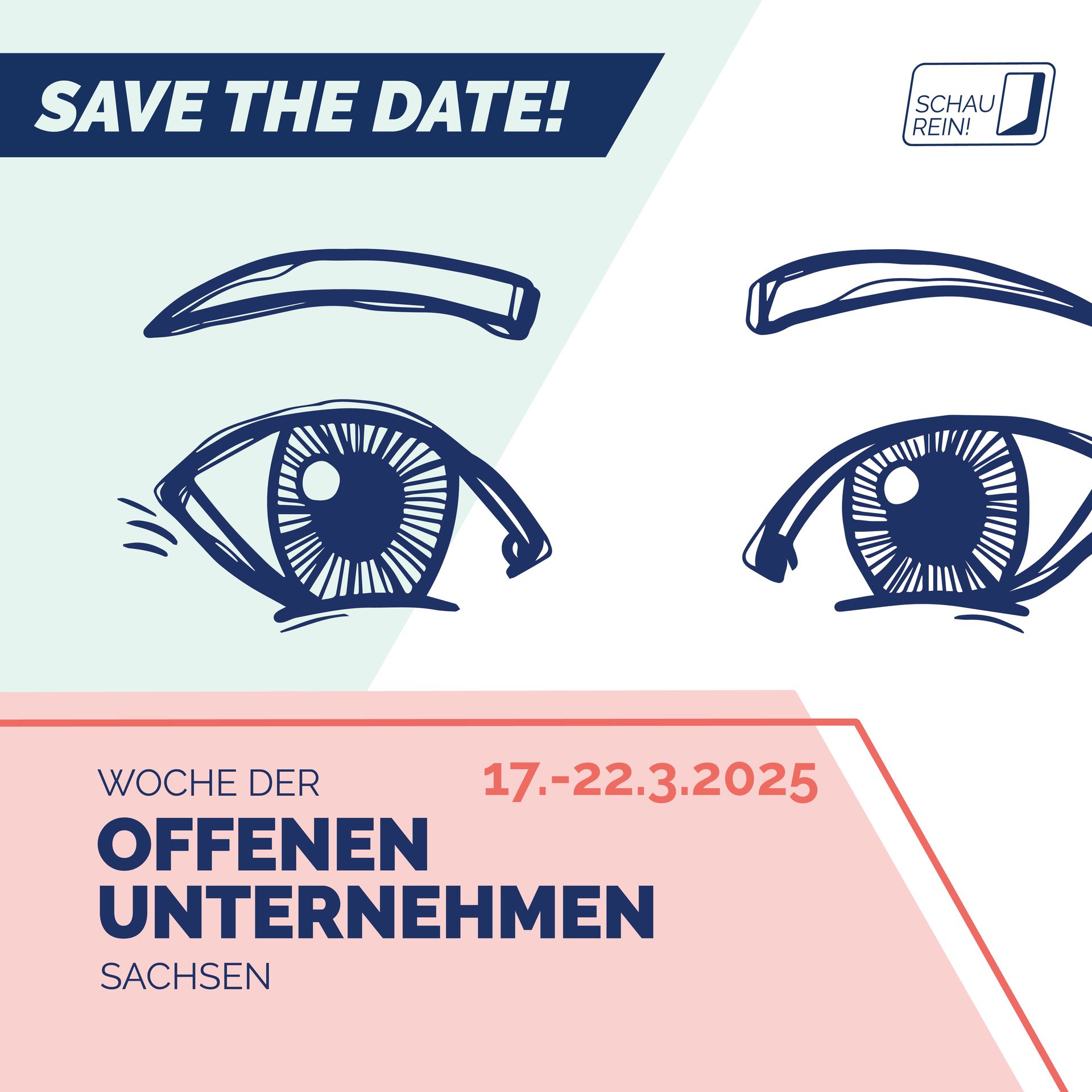 ein Poster für die woche der offenen Unternehmen in sachsen