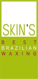 Un logotipo verde y blanco para la mejor depilación brasileña de Skin's.