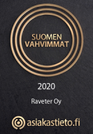 Suomen vahvimmat 2020, Raveter Oy, Asiakastieto.fi