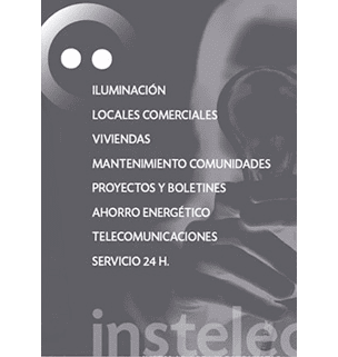 Un anuncio en blanco y negro de una empresa llamada Instelec.