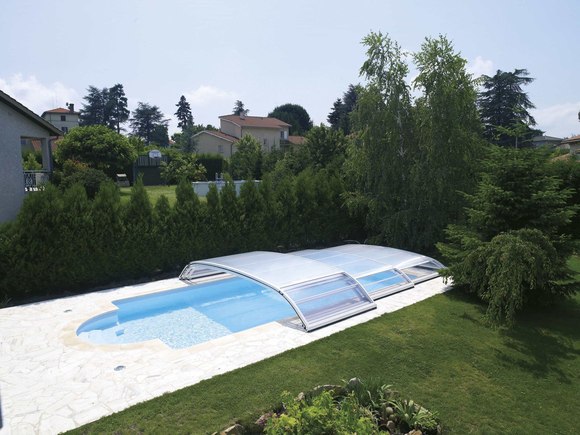 Piscine Desjoyaux - Dream Life Sàrl Crissier : abri de piscine Abriblue