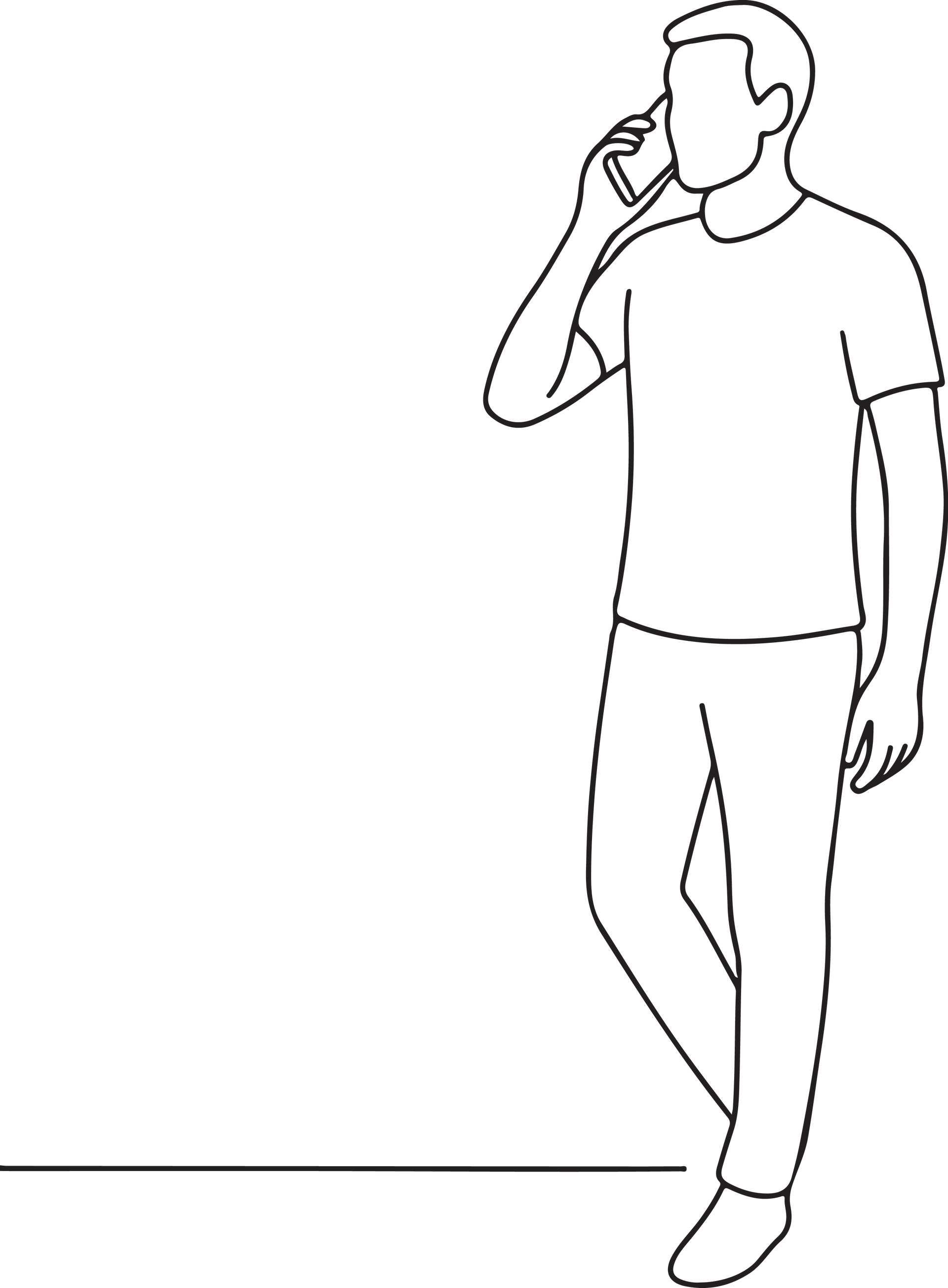 Une personne au téléphone