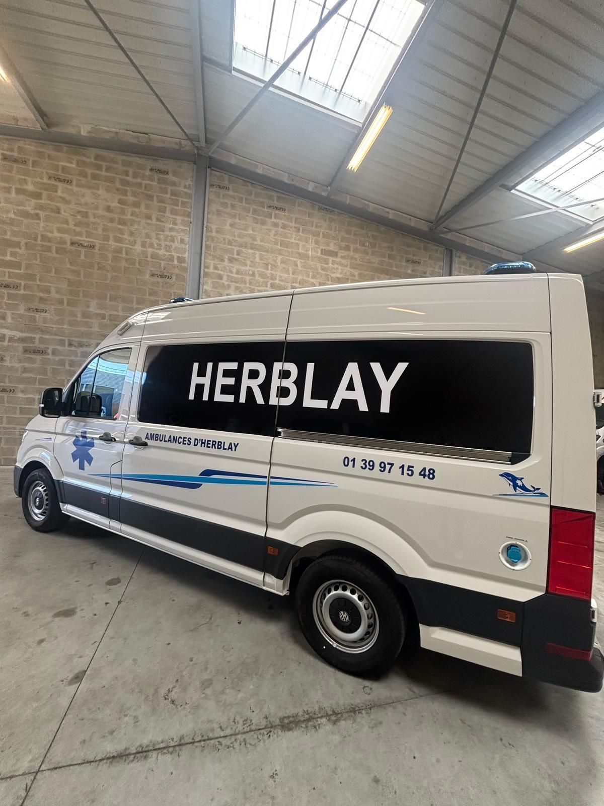 Un véhicule d'ambulance des Ambulances d'Herblay
