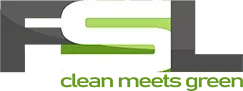 Fsl Clean meets Green Logo auf weißem Hintergrund
