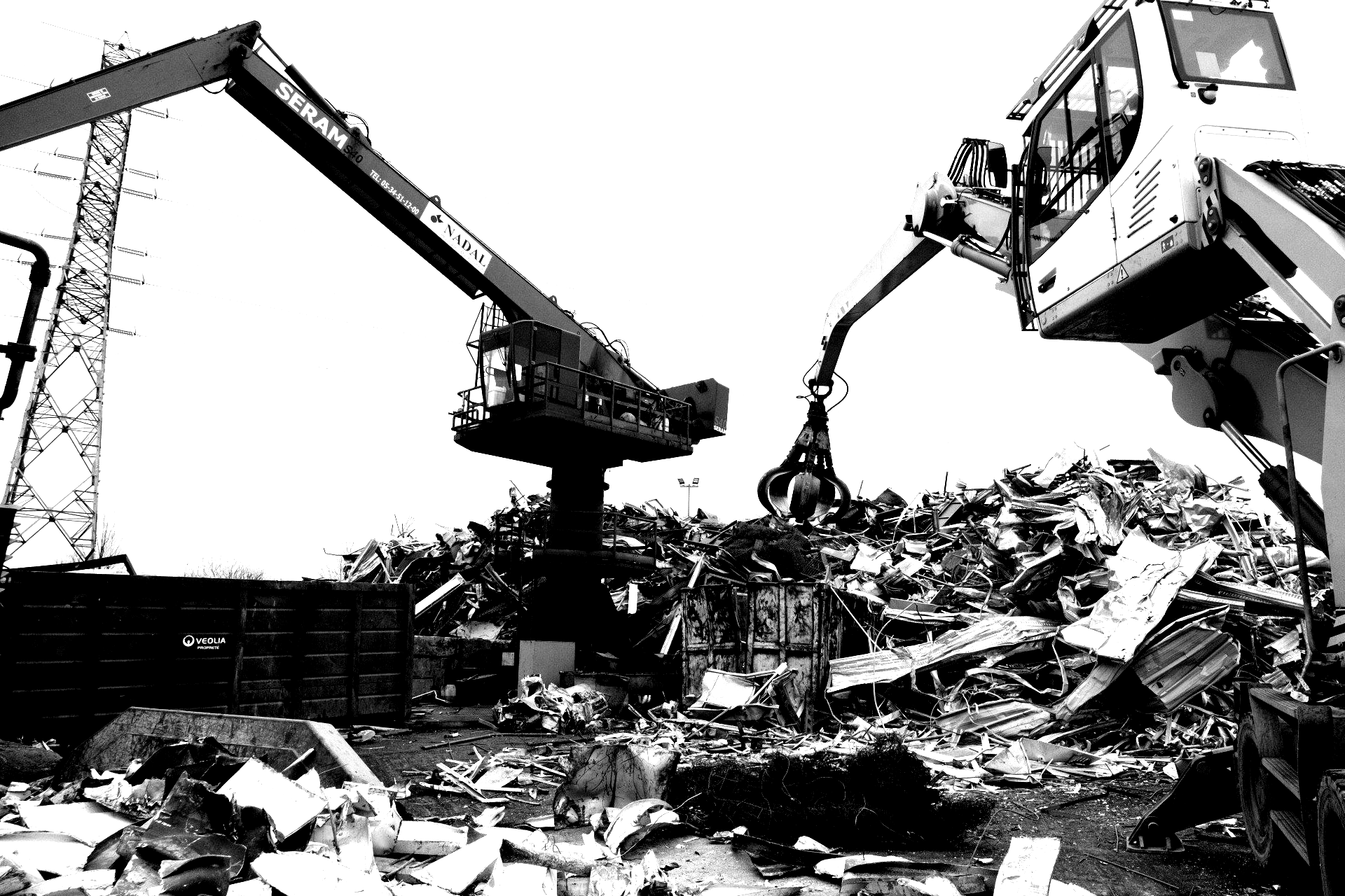 Grue mobile et cisaille