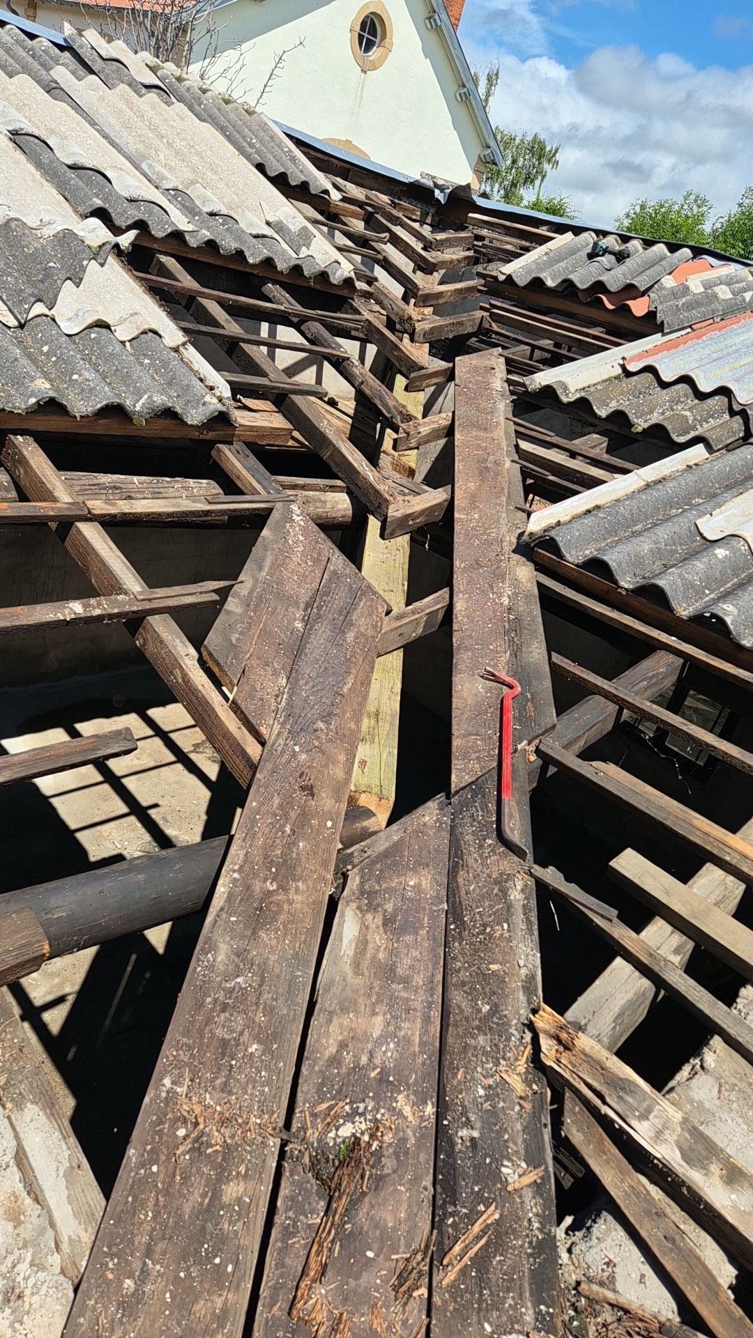 Une charpente détériorée