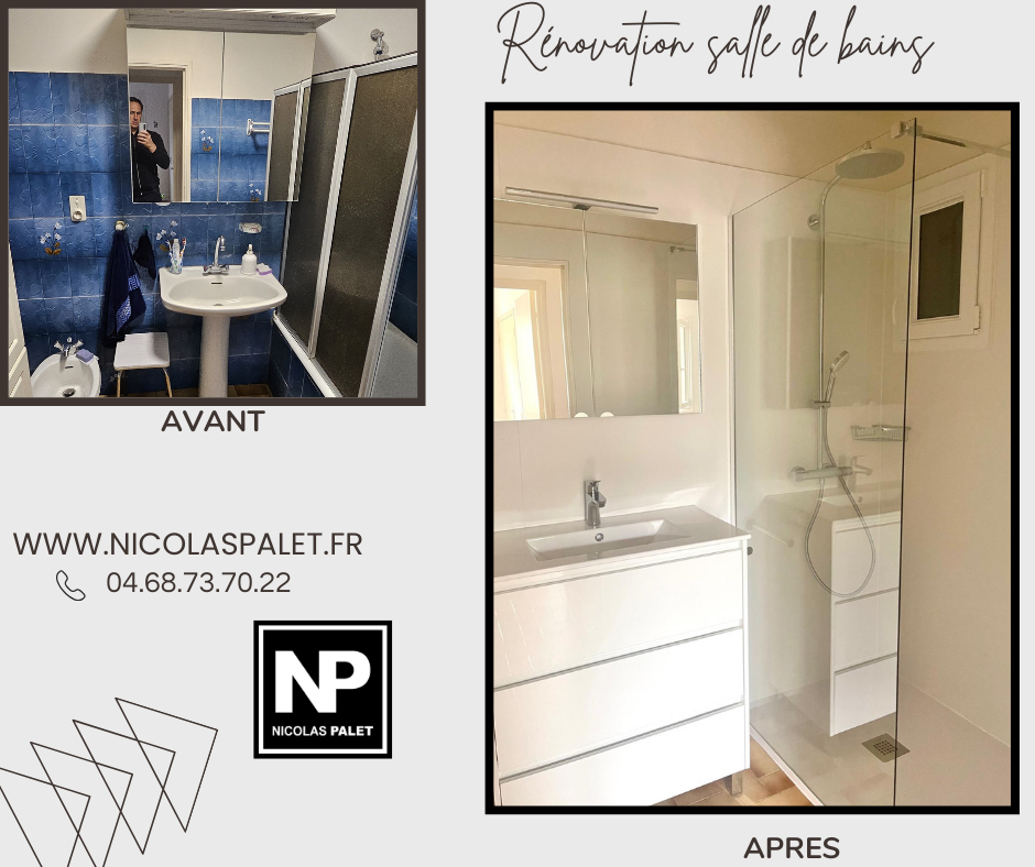 Rénovation de salle de bains pour un projet locatif à Saint-André