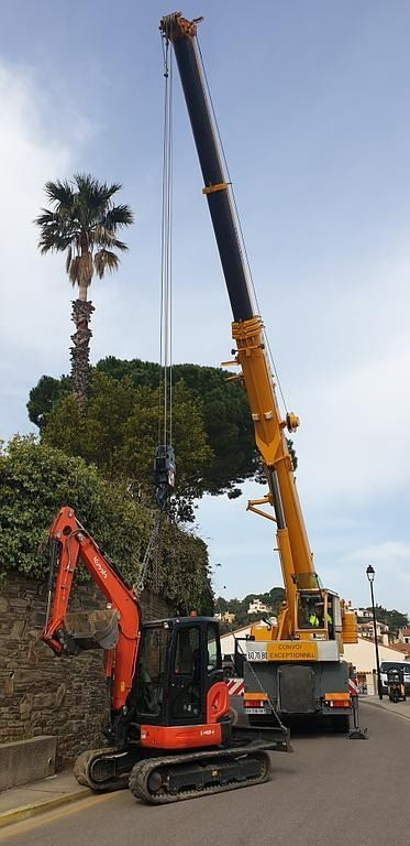 Accès difficile nécessitant l'intervention d'un camion grue