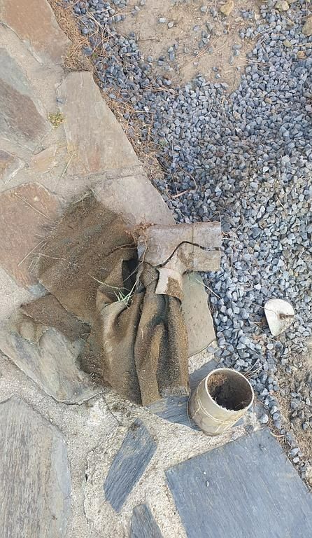 Geotextile retrouvé dans un tuyau d'évacuation