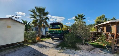 Intervention sur le système d'assainissement d'un camping d'Argelès-sur-Mer 