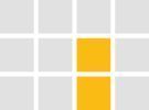 Ein Gitter mit einem gelben Quadrat in der Mitte.
